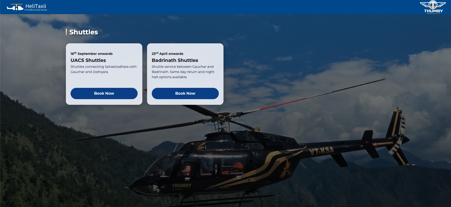 Helitaxii — Booking Platform